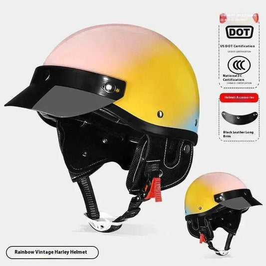 3C Certified Electric Sports Motorcycle Bike Retro Helmet Men And Women - Velora