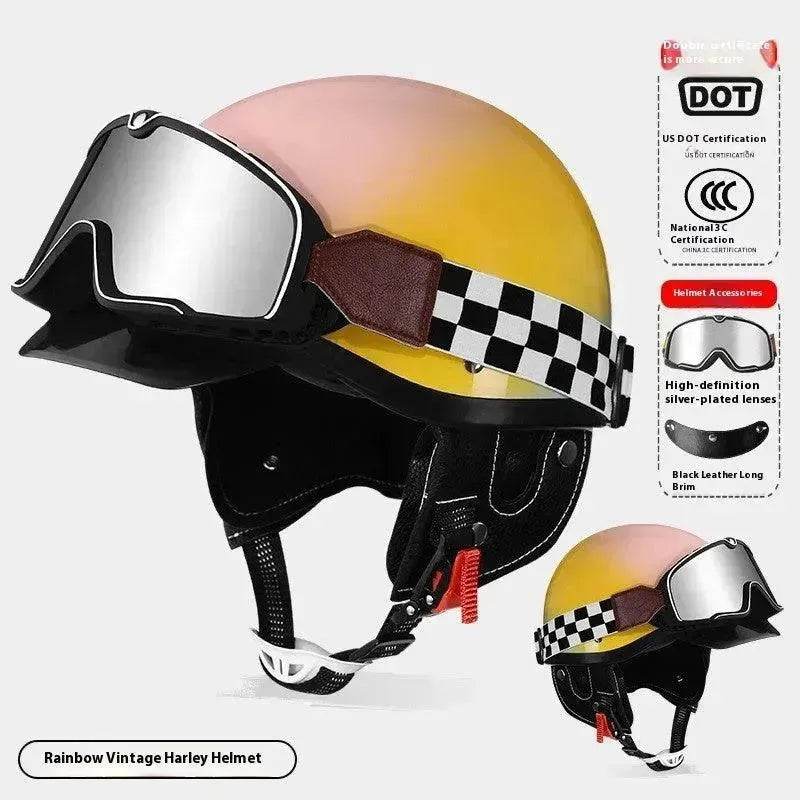 3C Certified Electric Sports Motorcycle Bike Retro Helmet Men And Women - Velora
