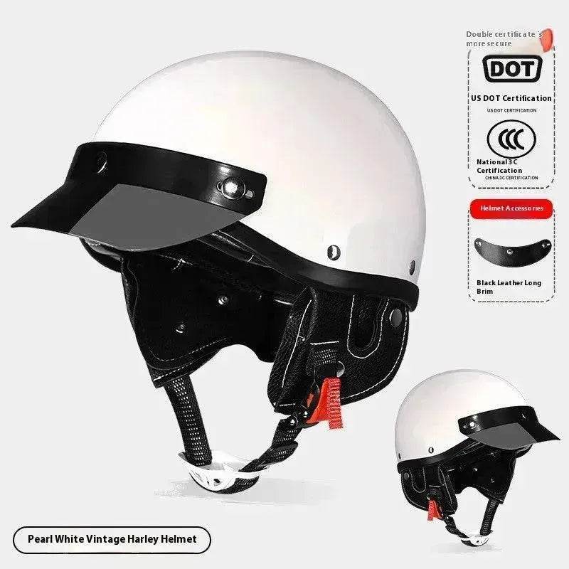 3C Certified Electric Sports Motorcycle Bike Retro Helmet Men And Women - Velora