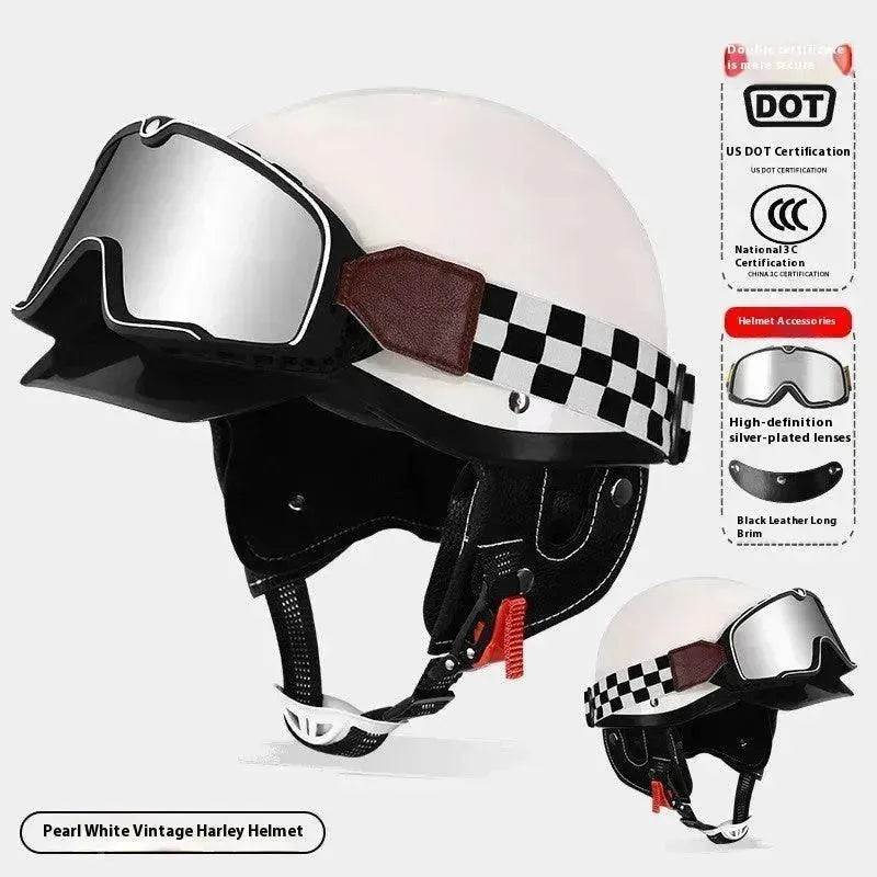 3C Certified Electric Sports Motorcycle Bike Retro Helmet Men And Women - Velora
