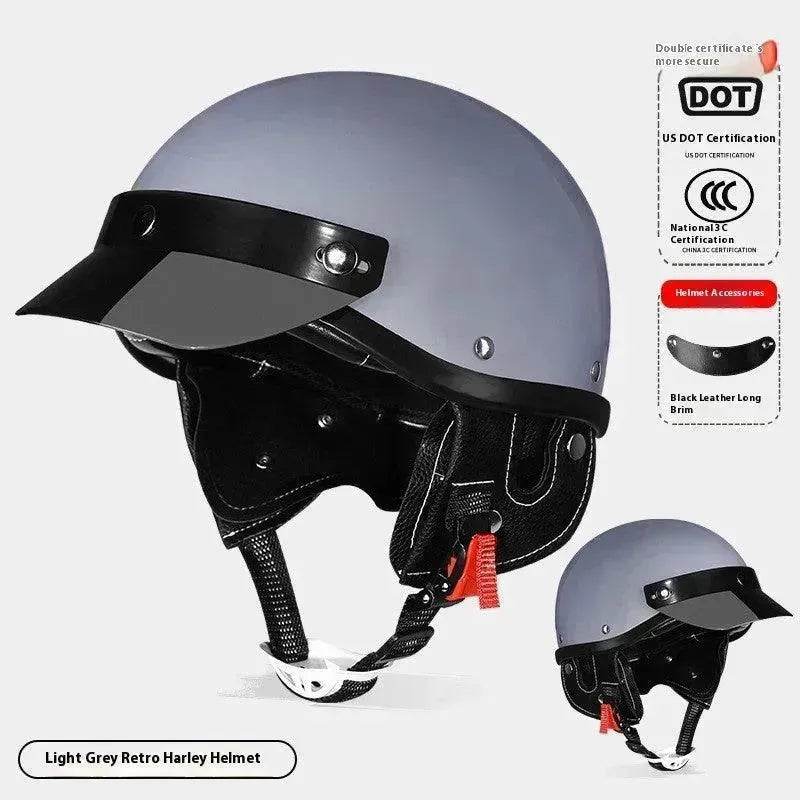 3C Certified Electric Sports Motorcycle Bike Retro Helmet Men And Women - Velora