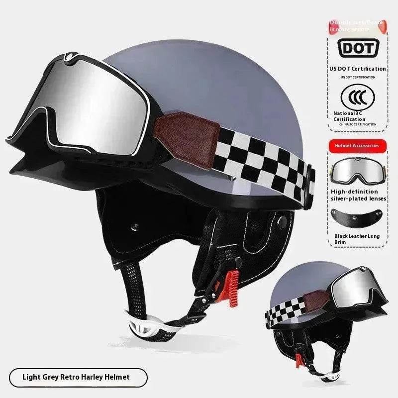 3C Certified Electric Sports Motorcycle Bike Retro Helmet Men And Women - Velora