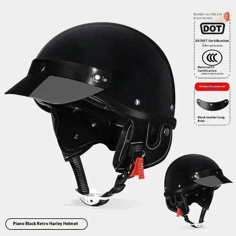 3C Certified Electric Sports Motorcycle Bike Retro Helmet Men And Women - Velora