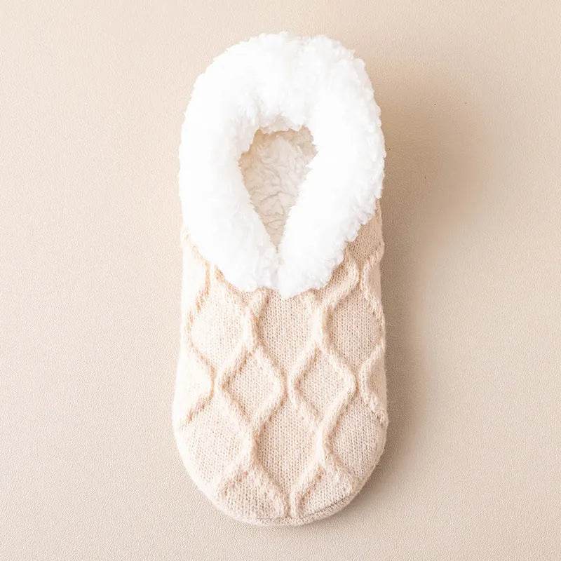 Winter Warm Short Cotton Slipper Socks Unisex Thicken Thermal Plush Home Floor Sock Soft Non-slip Grip Fuzzy Floor Fluffy Socks - Velora