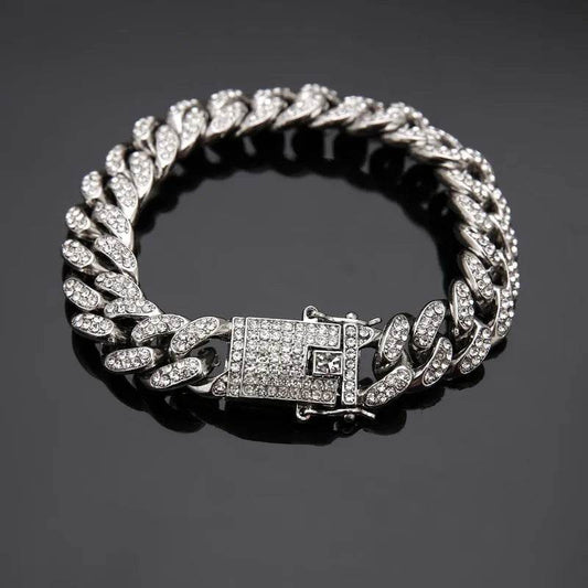 Cuban Bracelet Diamond Cuban Link Chain Hiphop Jewelry - Velora