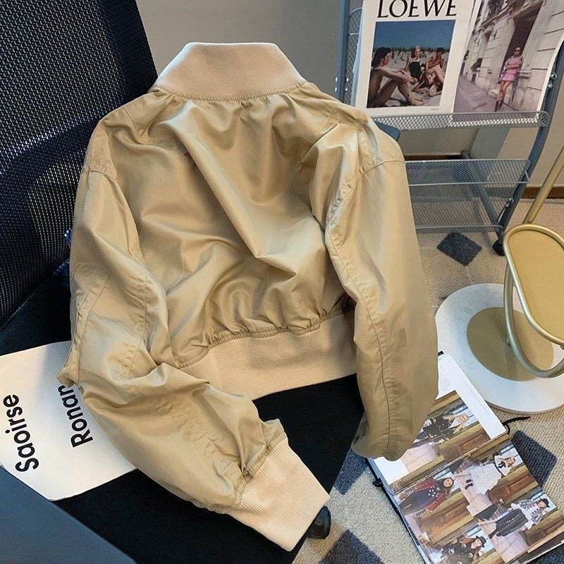 American Retro Bomber Jacket Baseball Uniform - Velora