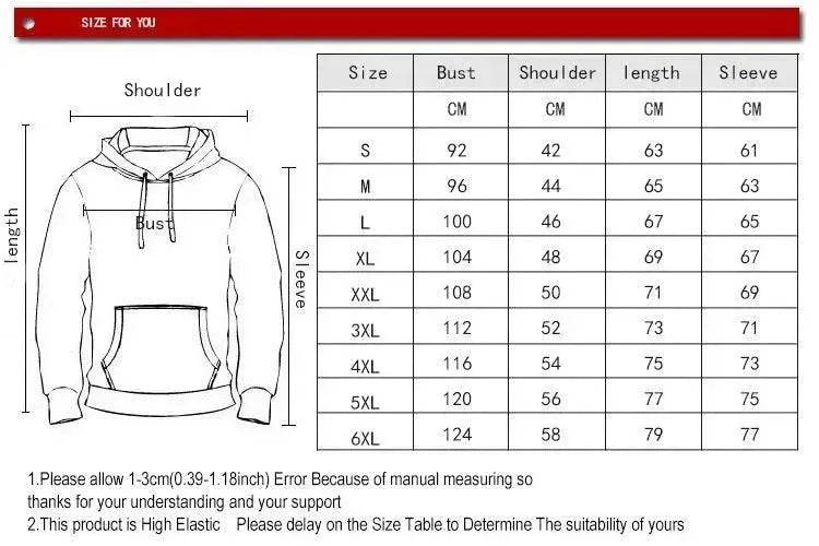3D Digital Printing Fashion Hoodie Pullover Sweater - Velora