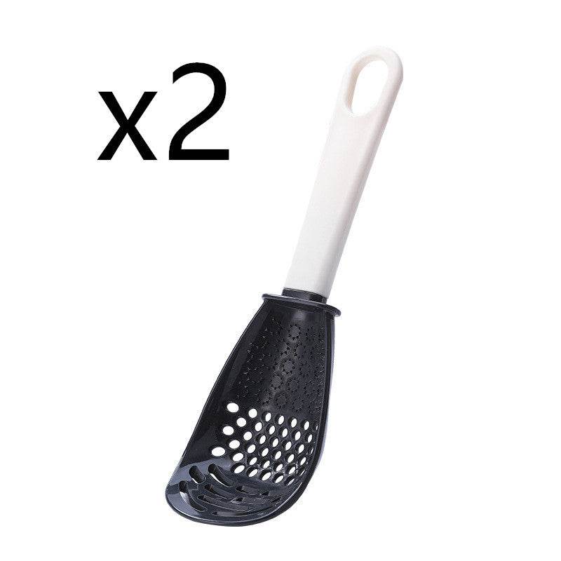 Multifunctional Slotted Spoon Grinding Cooking Spoon Mashed Auxiliary Food Ginger Garlic Spoon Press Potatoe Stir-frying Spatula Kitchen Gadget - Velora