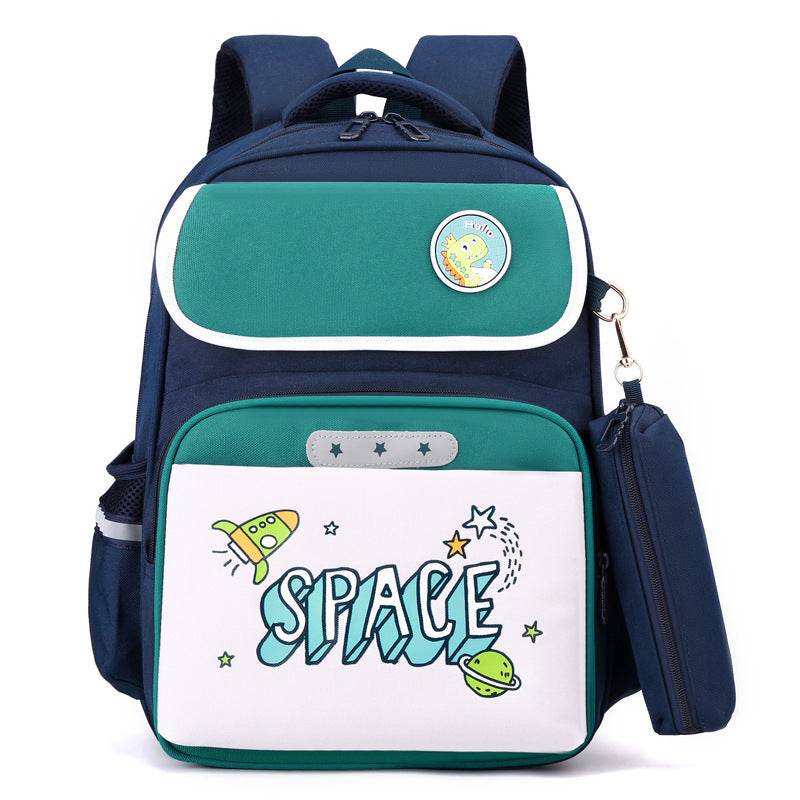 Primary School Large Capacity Spine Supportive Canvas Backpack for school - Velora