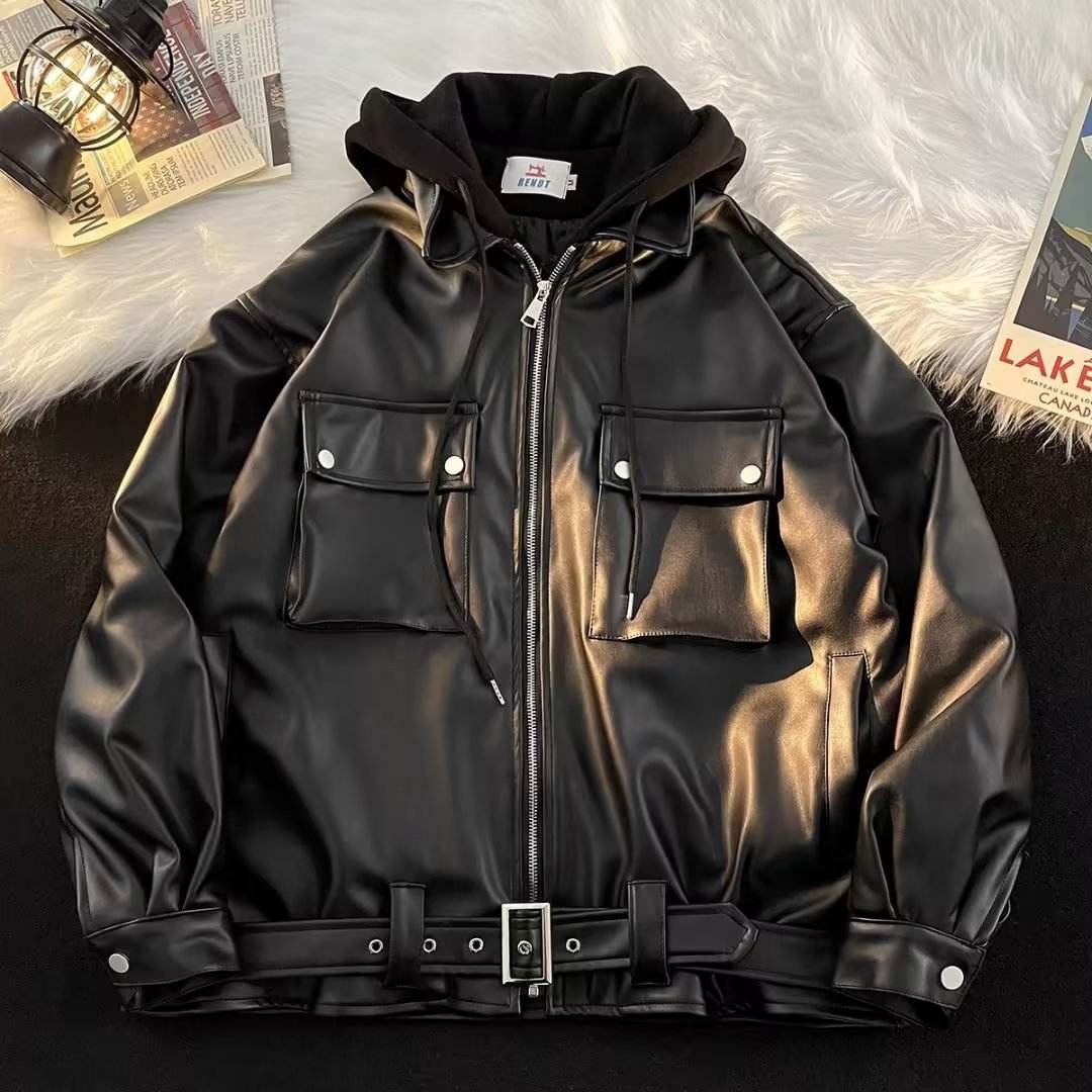 Men's Autumn Winter False-two-piece Hooded Jacket - Velora