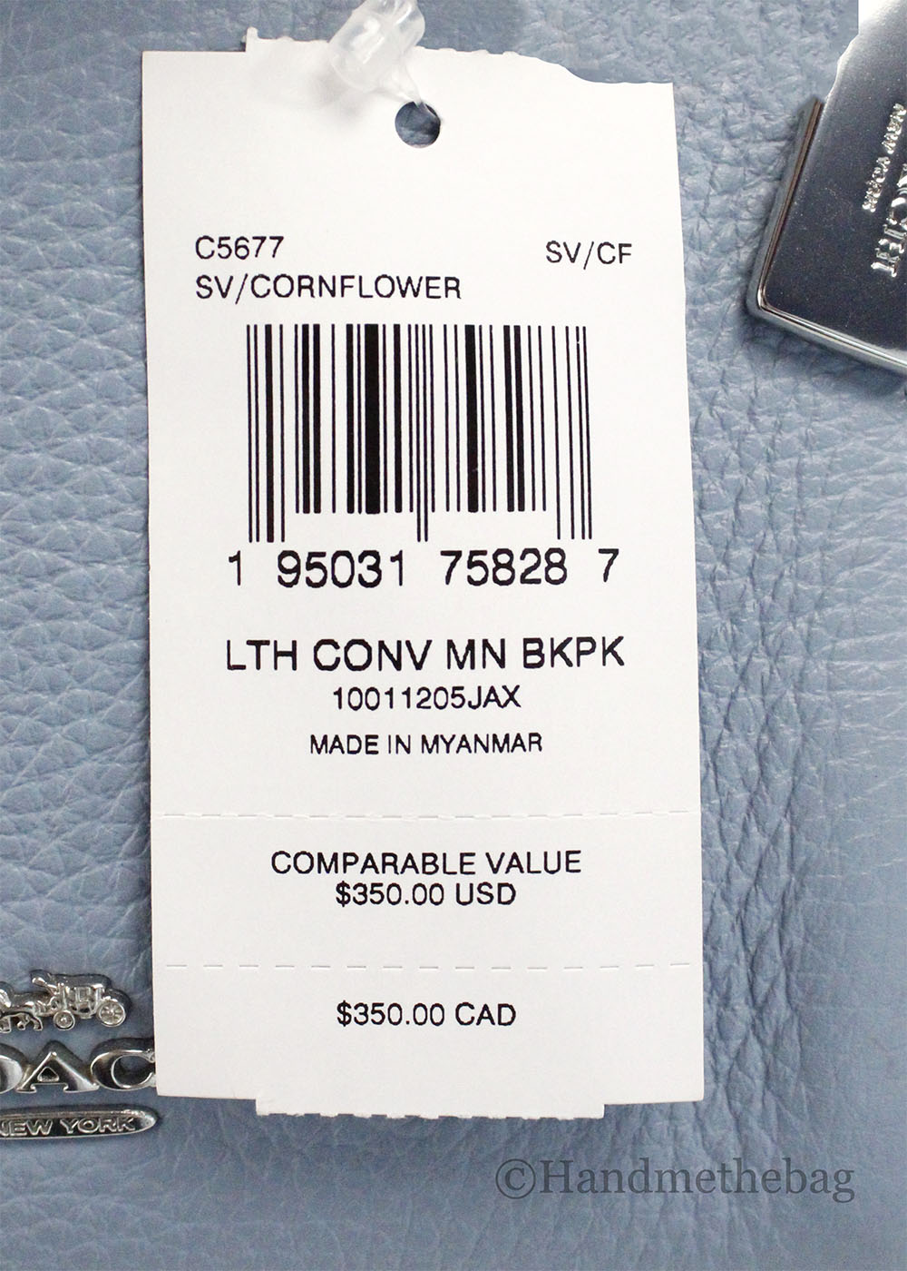 Coach Petite Azure Chain Convertible Backpack