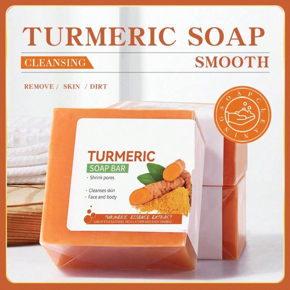 Body Face Brightening Turmeric Hyperpigmentation Bar Soap - Velora