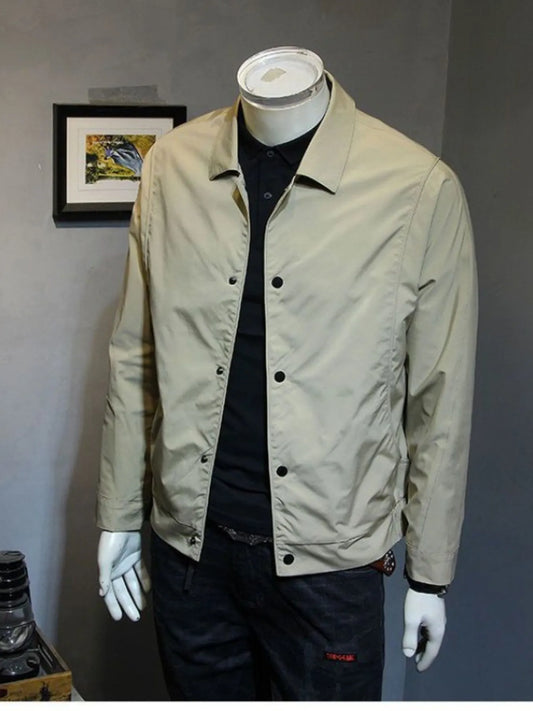 Men's Plus Size Snap Down Long Sleeve Jacket - Velora