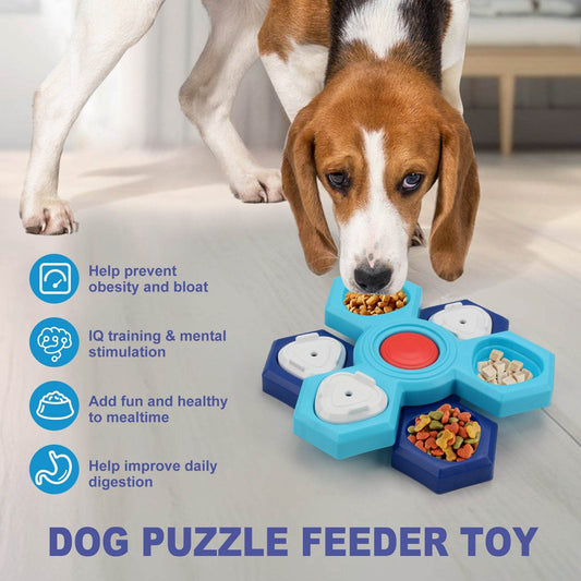 4 Layers Slow Feeder Dog bowl Puzzle feeder toy - Velora