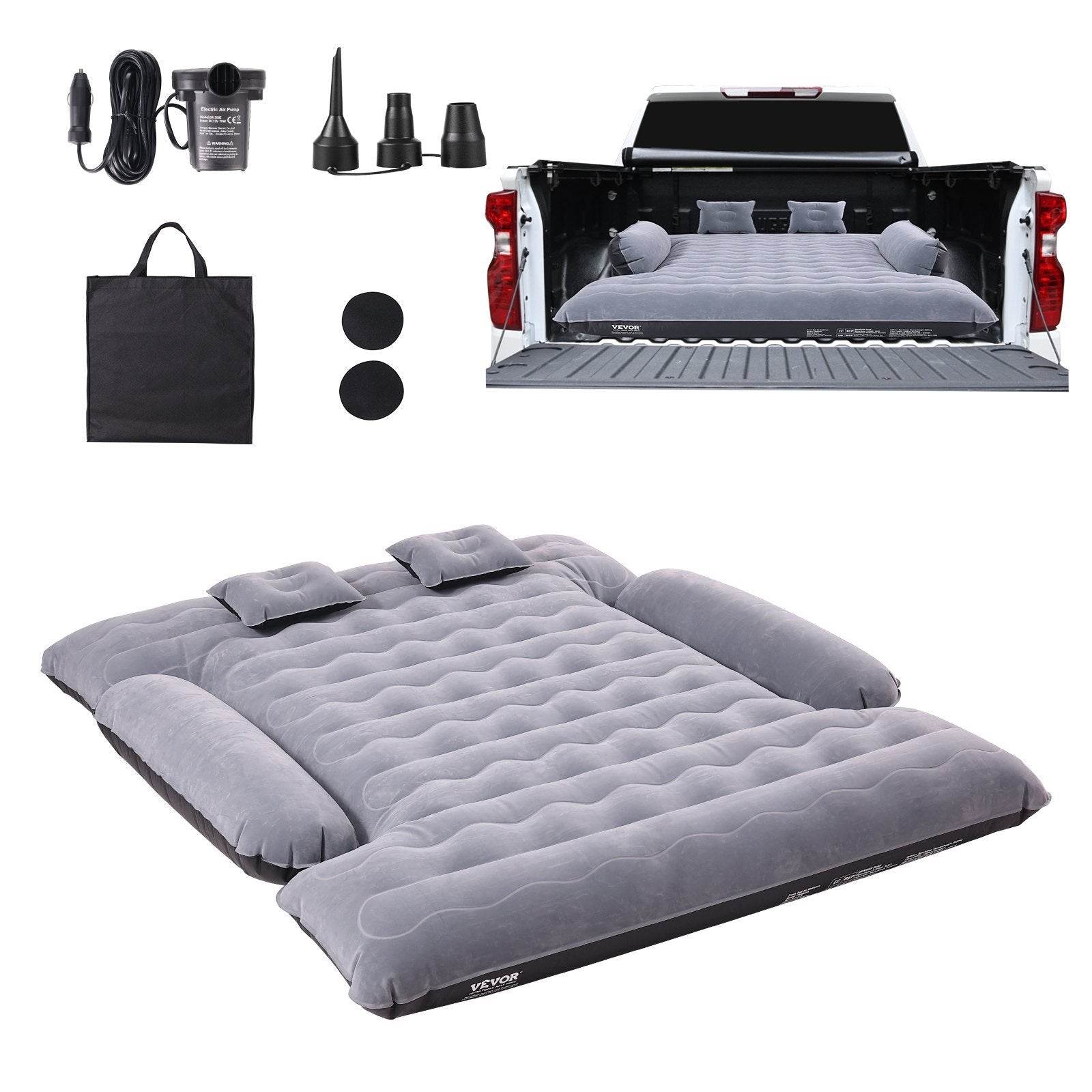 Truck Bed Air Mattress, For 6-6.5 Ft Full Size Truck Beds, Inflatable Air Mattress Camping Bed With 12V Air 2 Pillows, Carry Bag, For Chevrolet Silverado, Dodge Ram, Ford EX-STOCK Canada
