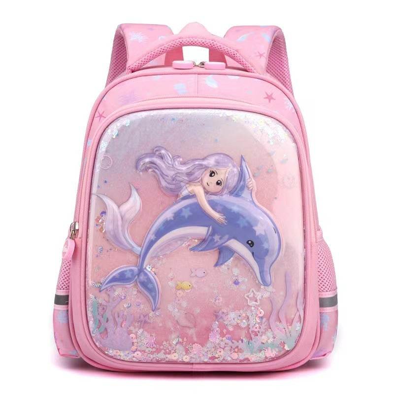 Primary School Cute Cartoon Mermaid Girls Backpack - Velora