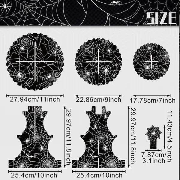3 Tier Halloween Cupcake Stand Black Spider Web Cardboard Cupcake Stand Spider Bat Cupcake Toppers Halloween Cupcake Holder Tower For Halloween Birthday Party Supplies - Velora
