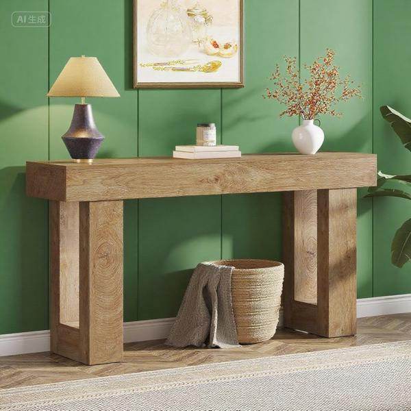 Long Console Table Living Room Table - Velora