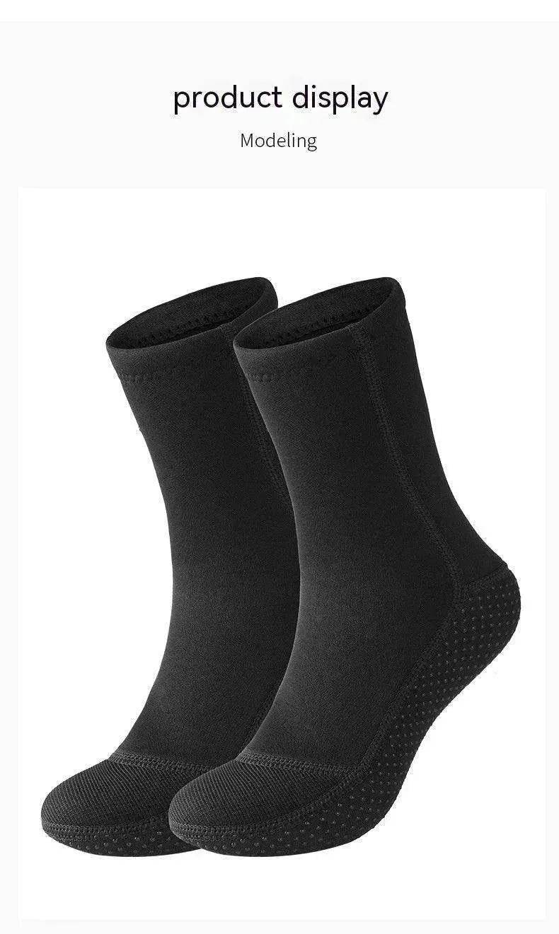 3mm Diving Cold-proof Warm Wear-resistant Non-slip Swimming Snorkeling Surfing Beach Socks - Velora