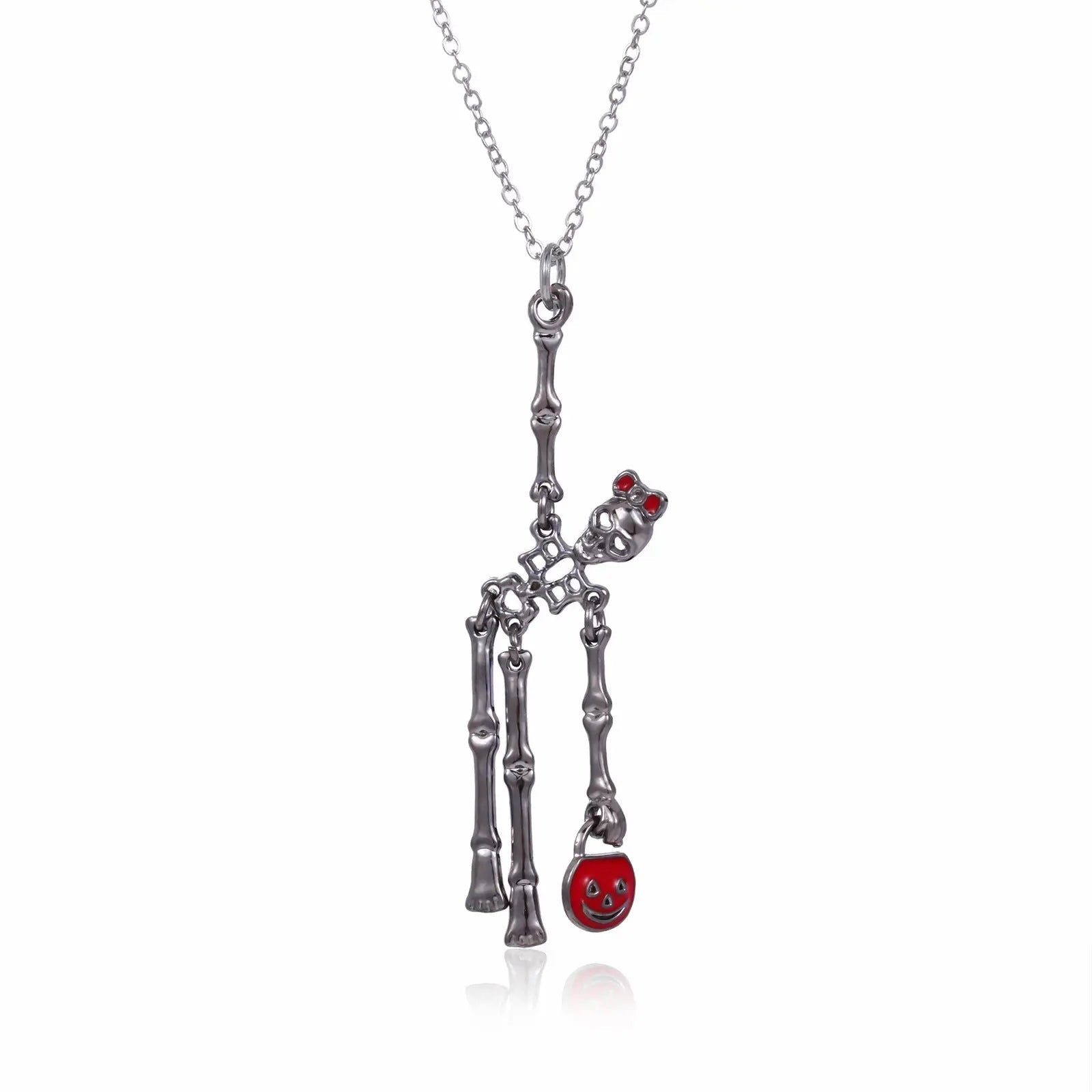 3pcs Halloween Skeleton Earrings And Necklace Set Creative Retro Personality Jewelry Accessories - Velora
