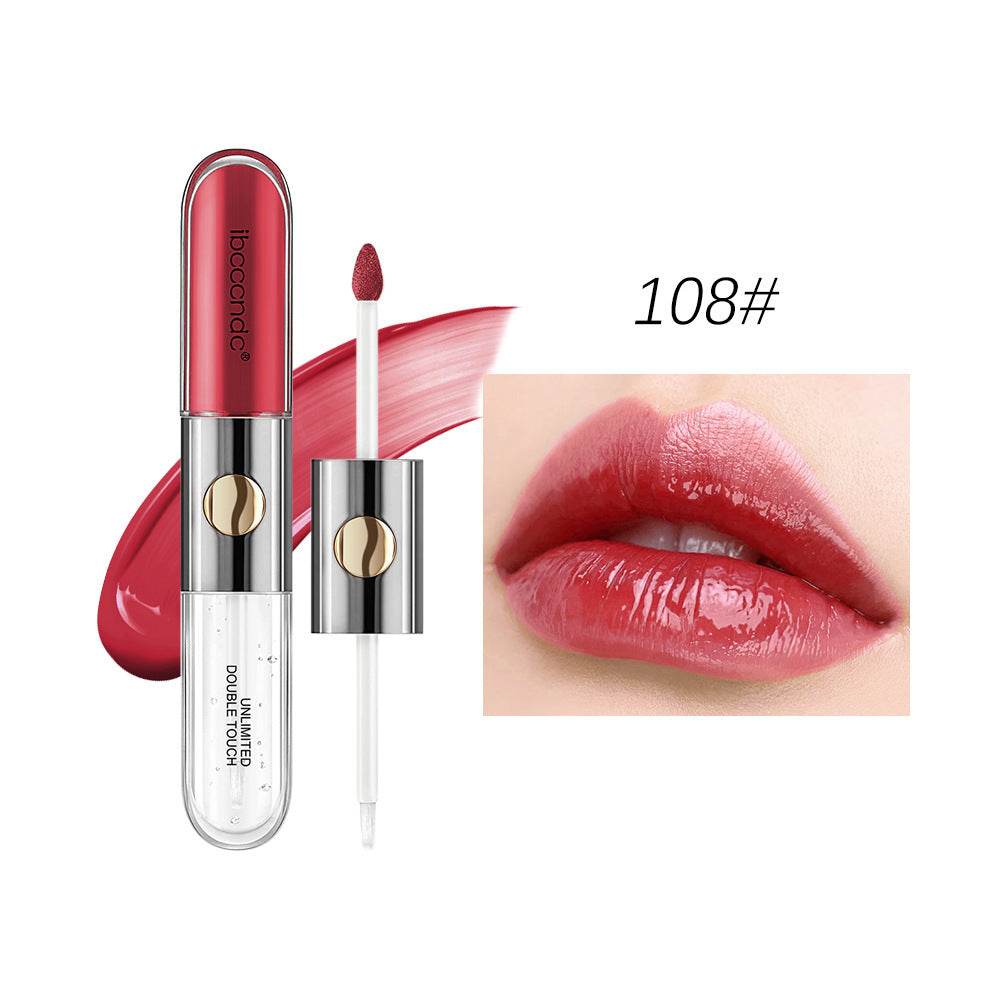 Double-headed Lip Lacquer Matte Waterproof Sweat-proof - Velora