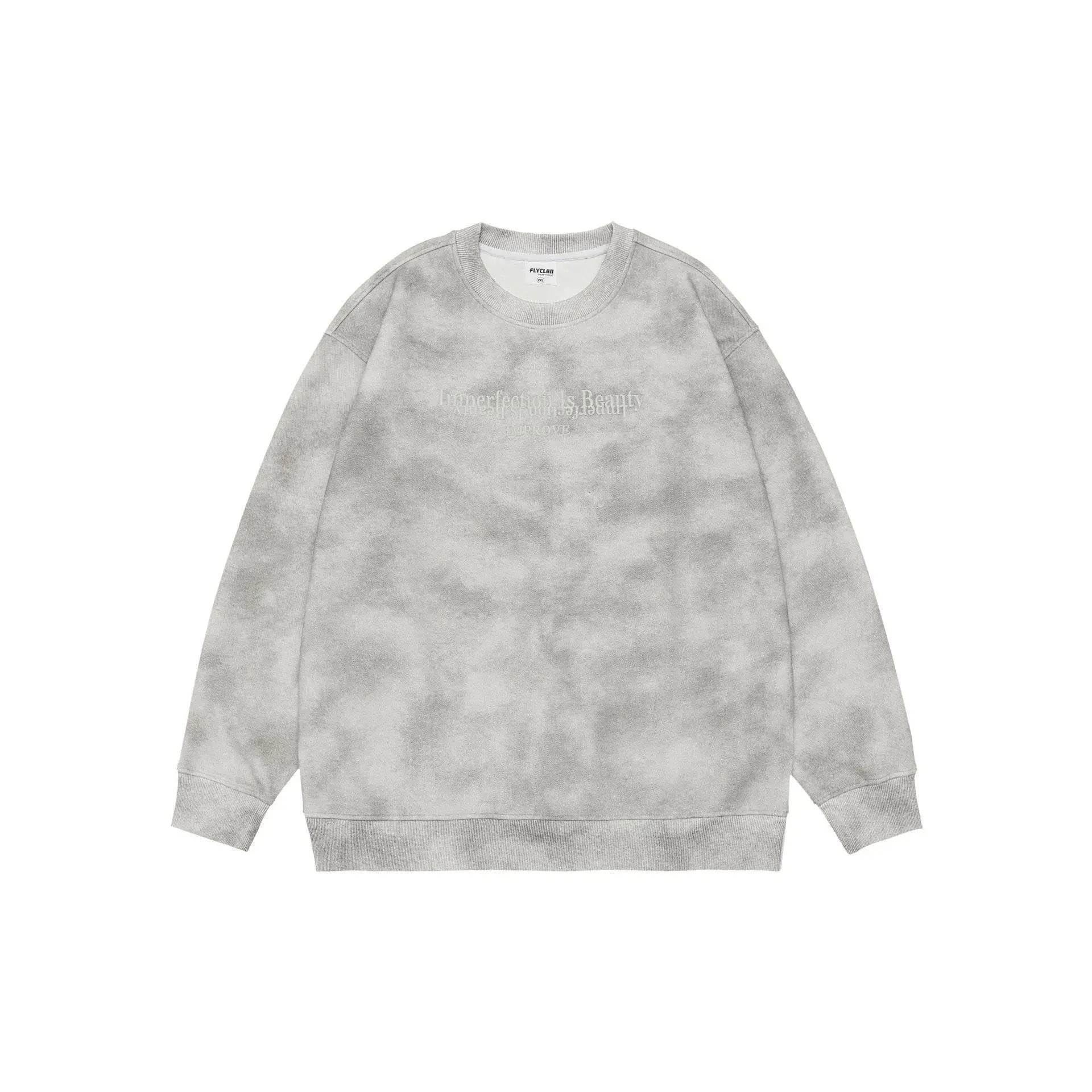 Retro heavy Oversized Crew neck Pullover sweatshirt for men - Velora