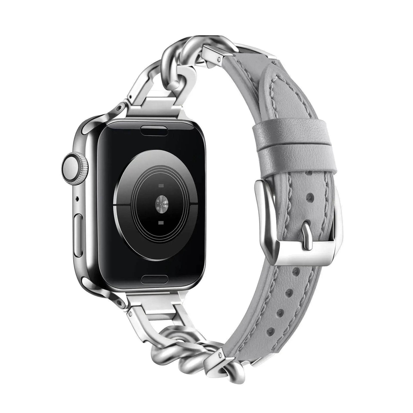 Women Leather and Stainless Steel Watch Strap for Apple iwatch - Velora