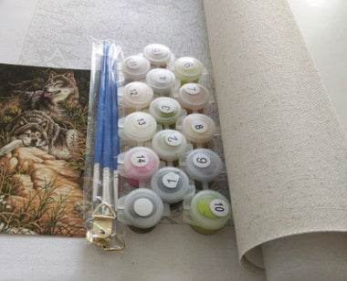 Mom and baby elephant painting - Velora