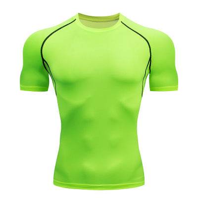 Solid color quick-drying bottoming short sleeve fitness t-shirt top - Velora