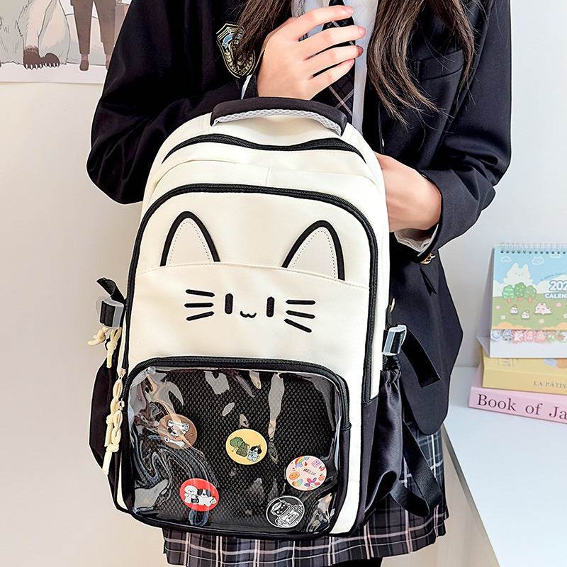 Cartoon Campus Backpack for Girls – Japanese Style - Velora