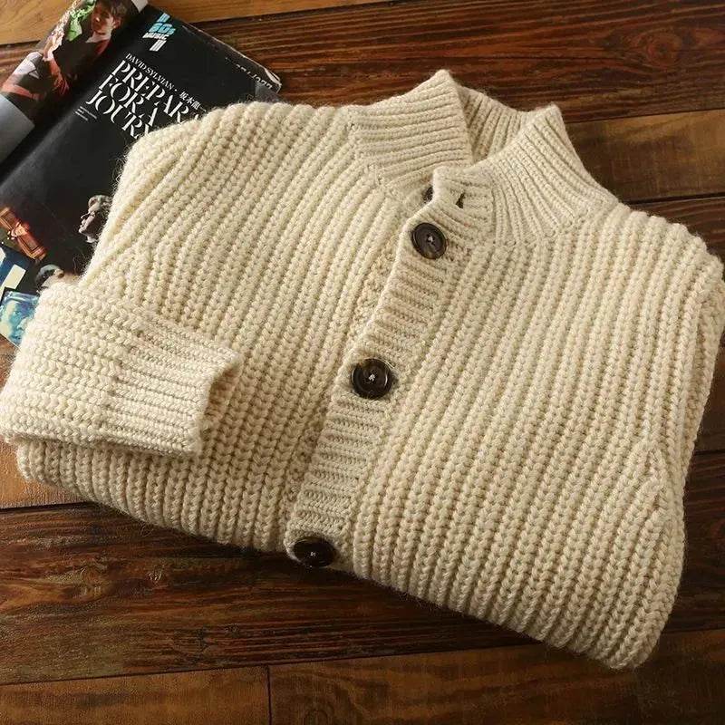 New Casual Winter Woolen Knitwear Cardigan Sweater For Men - Velora