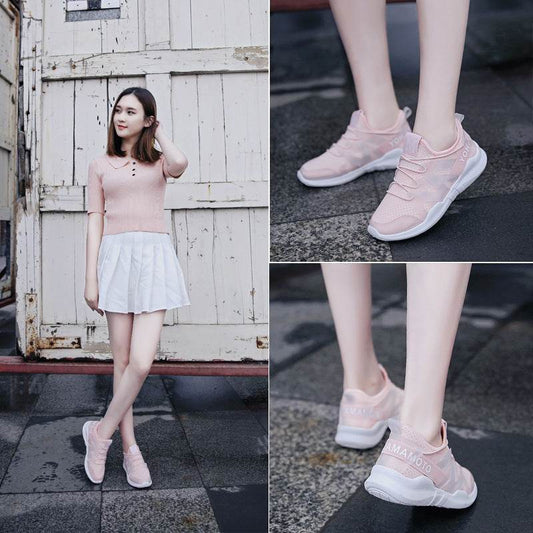Sports Shoes Women's White Shoes Increased Breathable Casual Running Shoes - Velora
