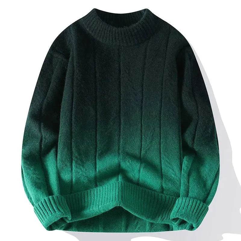 Fall Winter Gradient High-grade woolen Pullover Sweater for Men - Velora