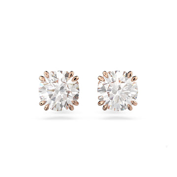 Swarovski Constella Pierced Stud Earrings White Crystals on a Rose Gold-Tone Setting Part of the Constella Collection