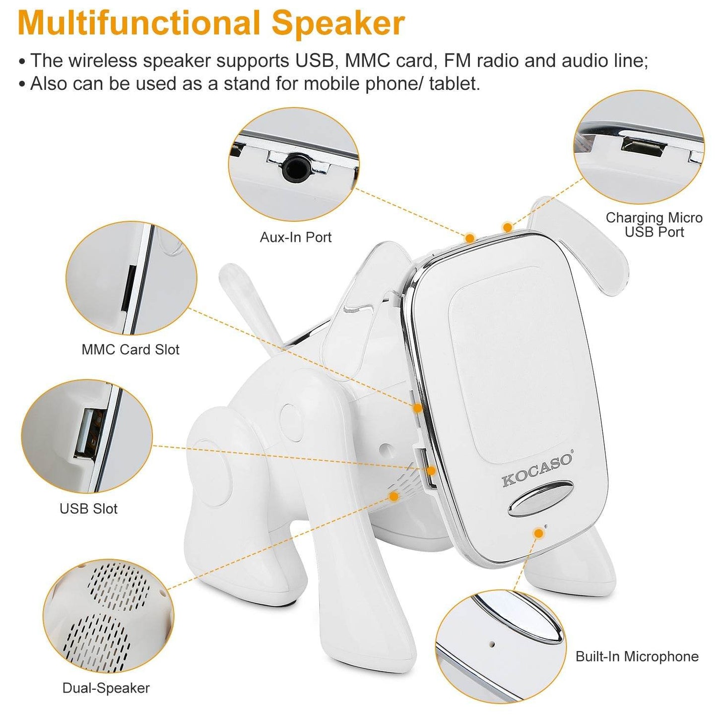 Puppy Dog Wireless Speaker Portable Mini Stereo Music Player - Velora