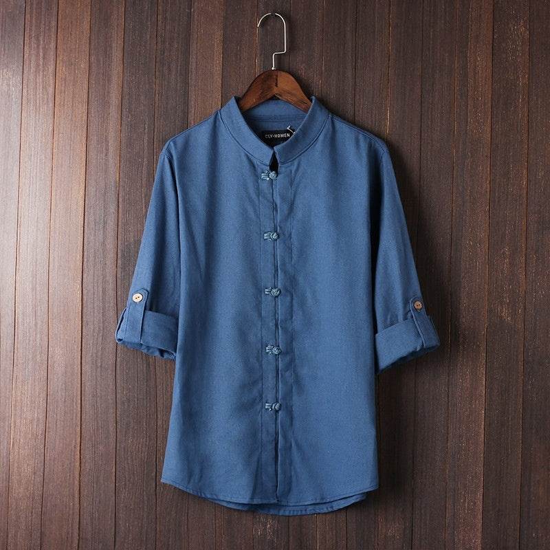 Men's Linen Vintage Plus Size Shirt - Velora