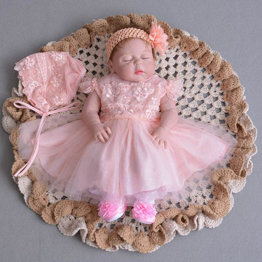 The Summer Baby Baby Princess Dress Dress Lightweight Breathable Mesh Lace Dress Moon Age - Velora