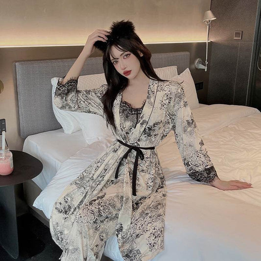 Home Wear Vintage Style Robe Three Sets - Velora