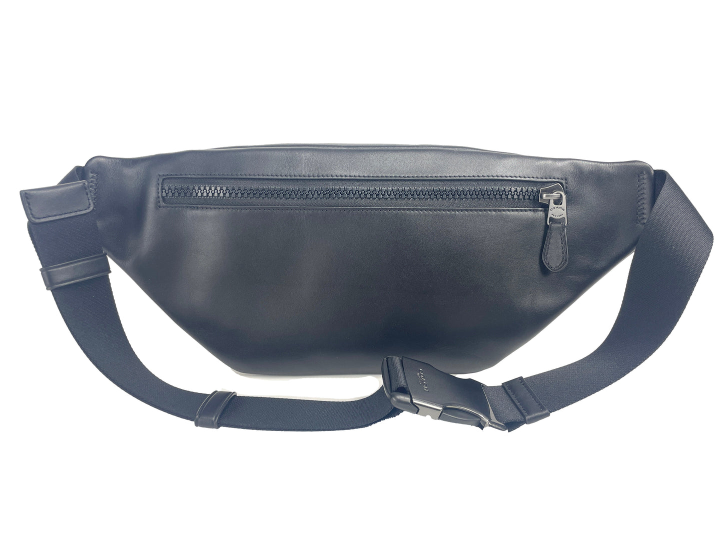 Coach Luxe Leather Belt Bag in Black