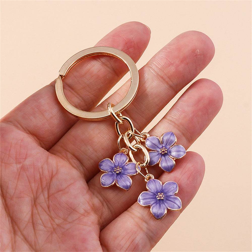 Sweet Girly Cherry Blossom Keychain - Velora