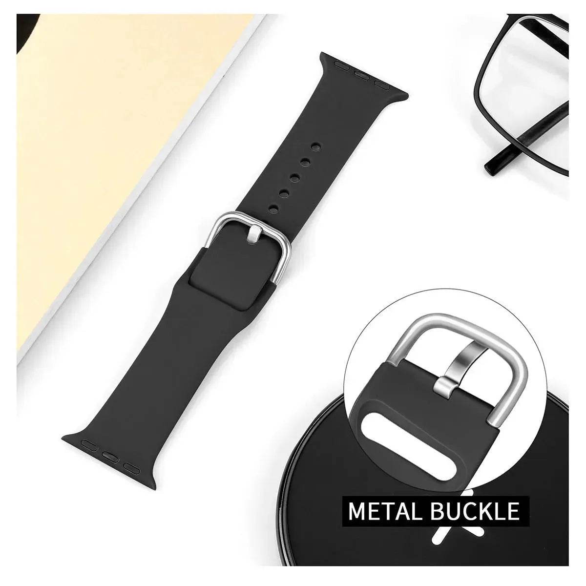 Watch strap solid color silicone watch buckle strap - Velora