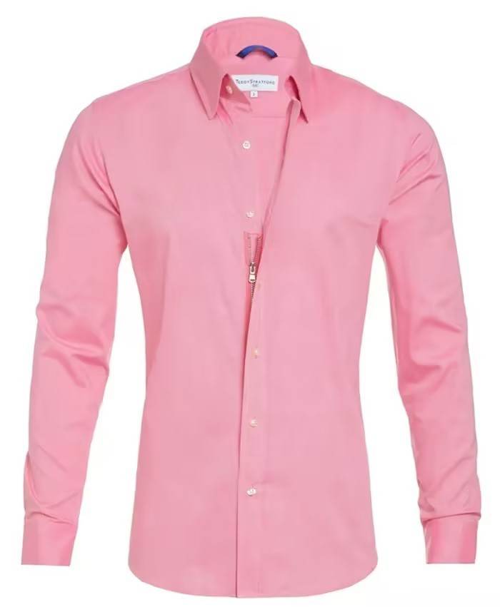 Long Sleeve Zipper Shirt With Button Design Fashion Lapel Tops For Mens Clothing - Velora