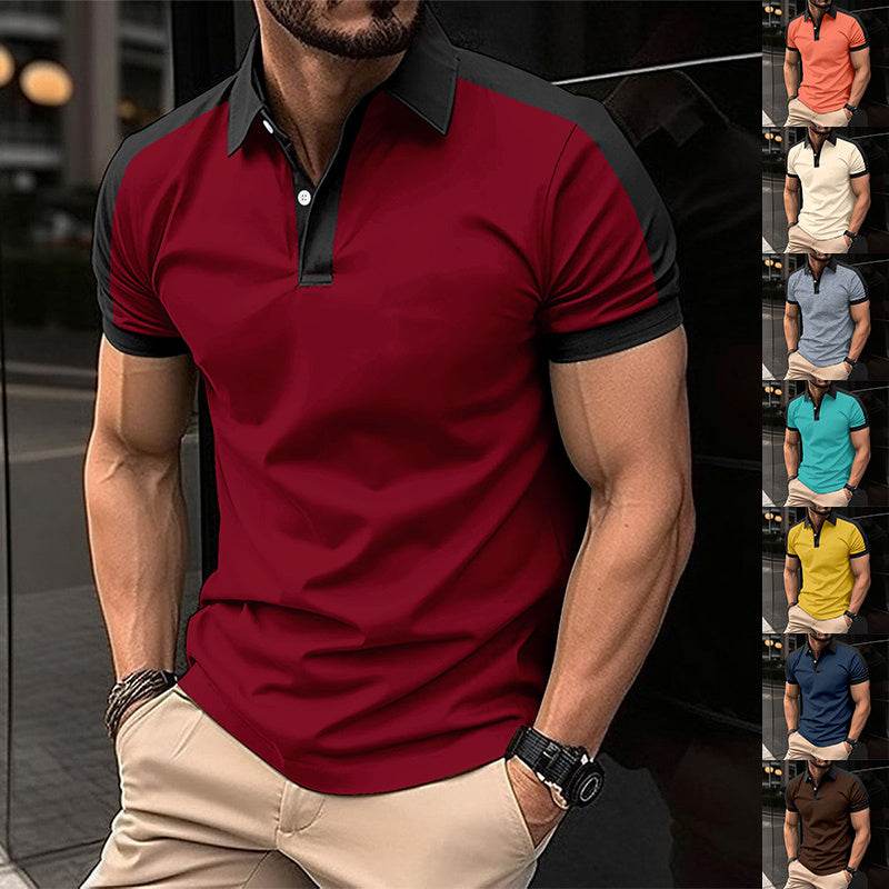 Men's Short Sleeve Business Shirt Summer Casual Polo Shirts - Velora