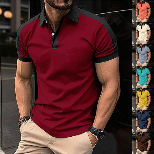 Men's Short Sleeve Business Shirt Summer Casual Polo Shirts - Velora