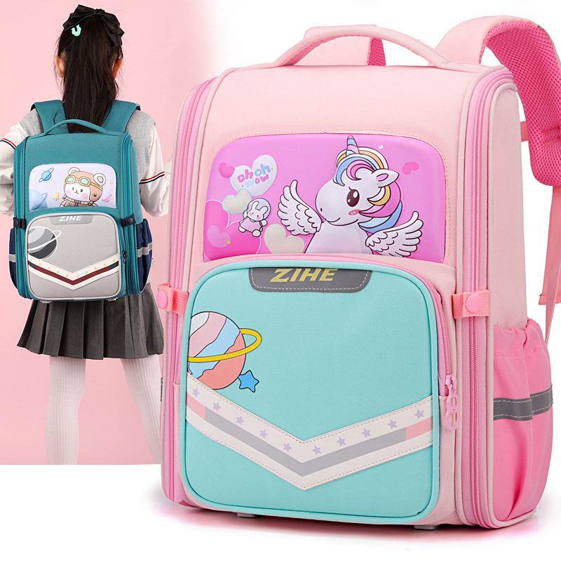 Back Support Large Capacity Cartoon Backpack for School - Velora