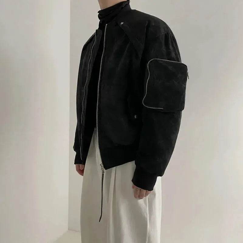 Retro Suede Street Hip pop Fashion Jacket for Men - Velora