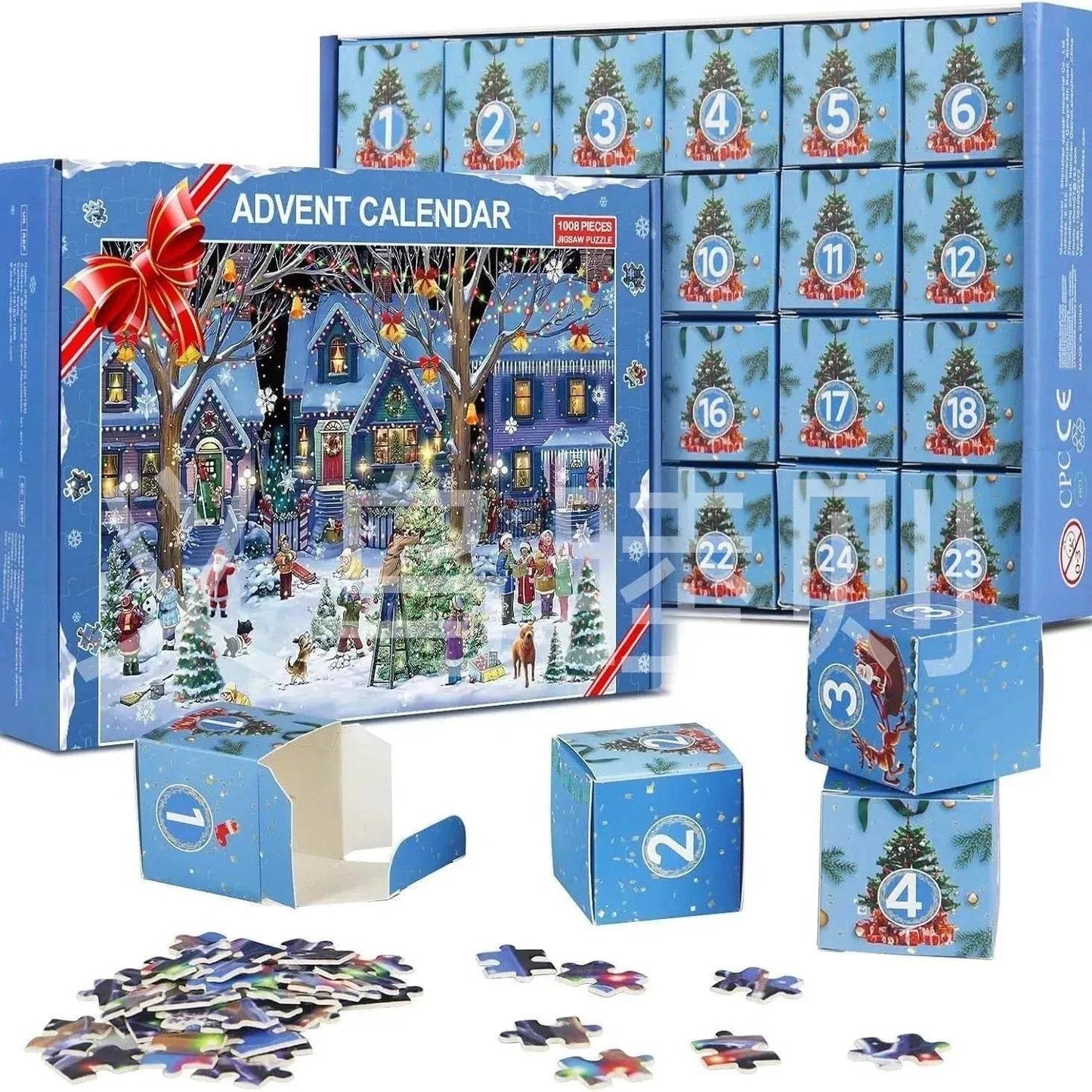 New 24 Boxes Unique Christmas Advent Calendar 2024 Jigsaw Puzzle - Velora