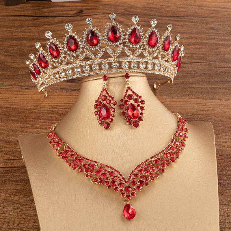 Bridal Crown Wedding Alloy Diamond Crown Fashion Elegant Headdress - Velora