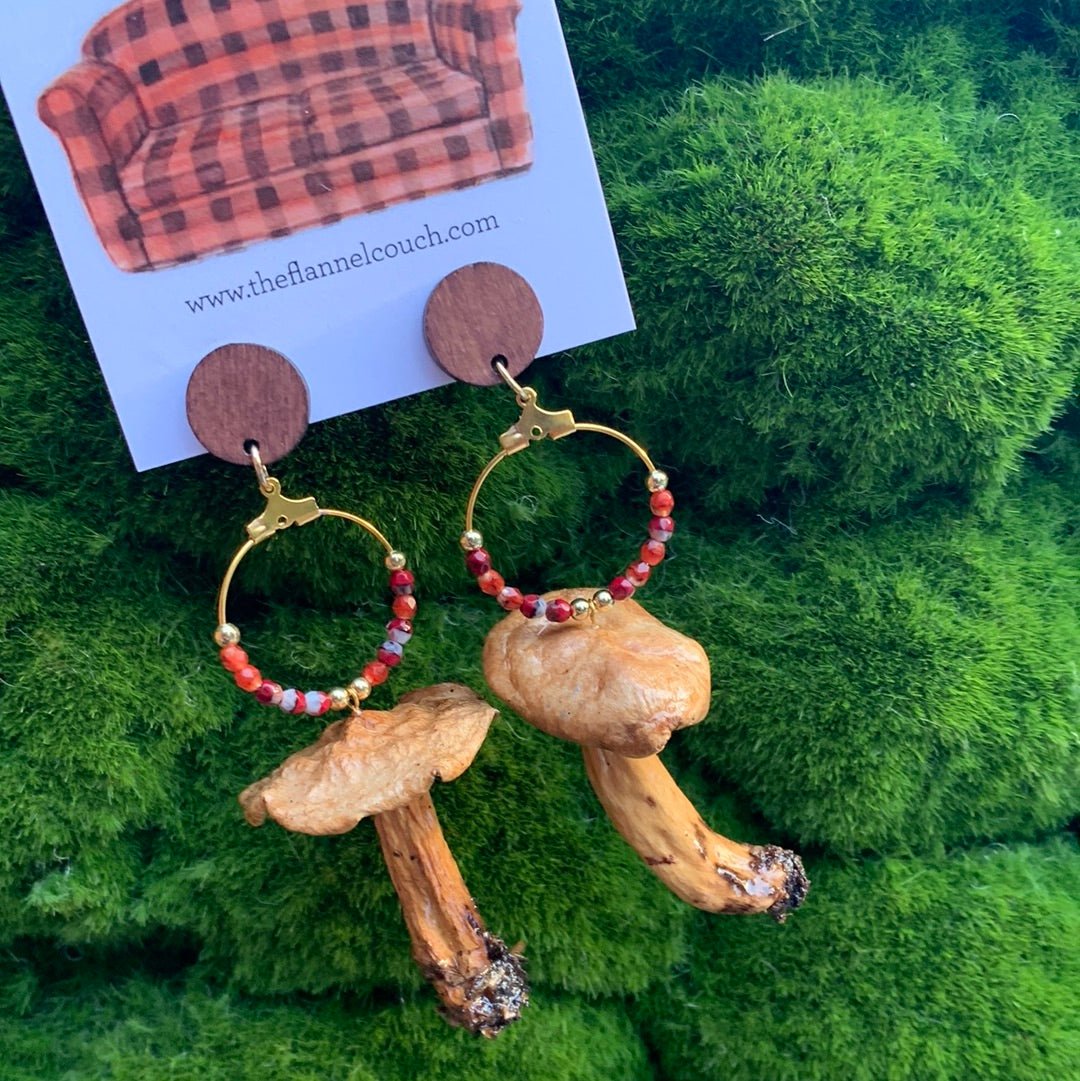 Wild Ontario Mushrooms Earrings www.Shopthatapp.com