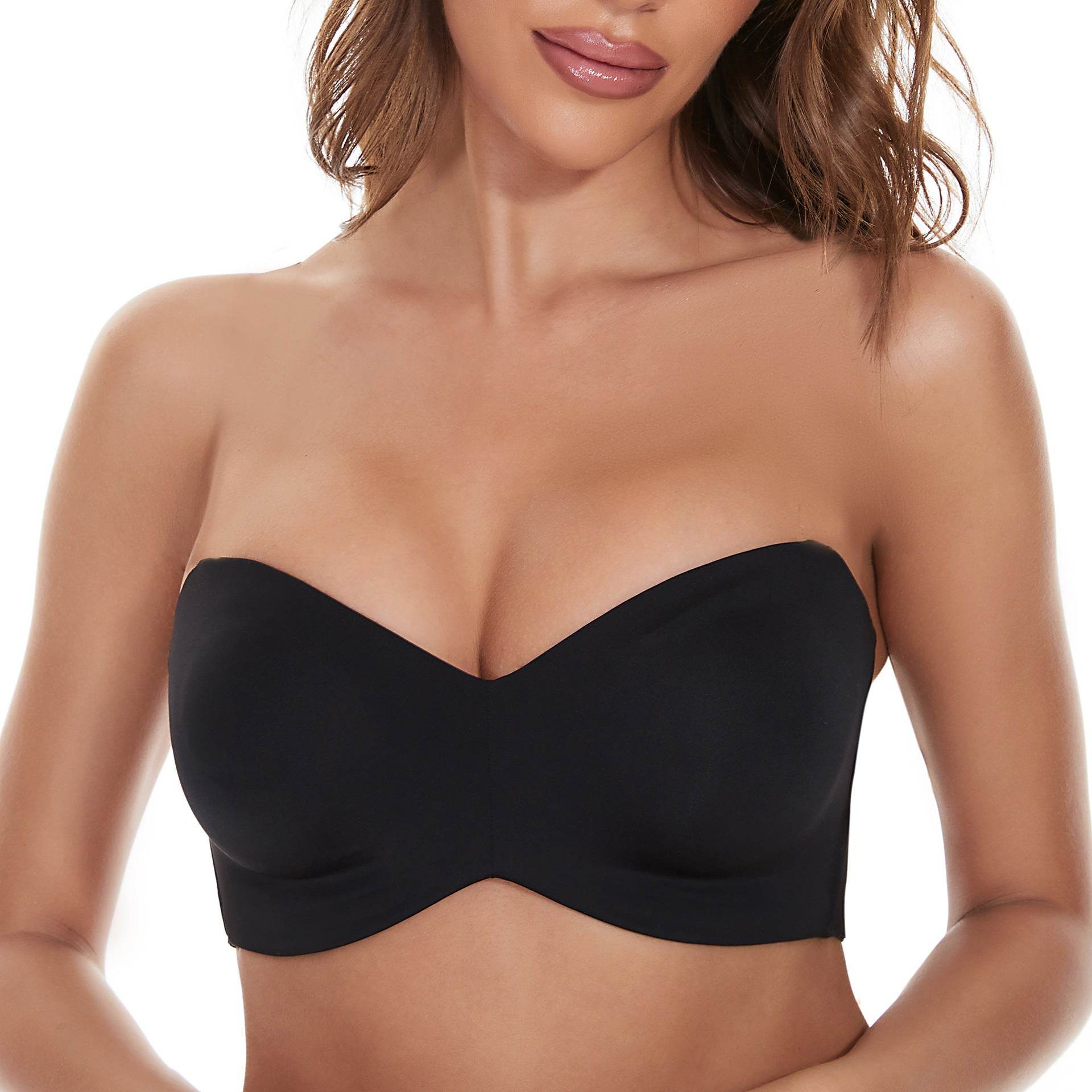 Underwear Seamless Invisible Bra Removable Push Up Thin With Steel Ring - Velora